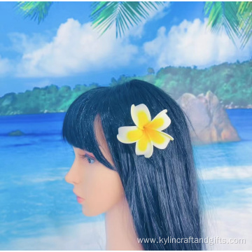 3" Hot Sale Handmade Artificial Plumeria Hair Pick